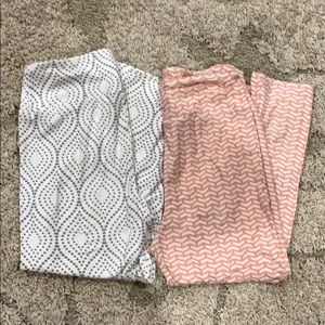 Two pairs of Simple addition Capri leggings